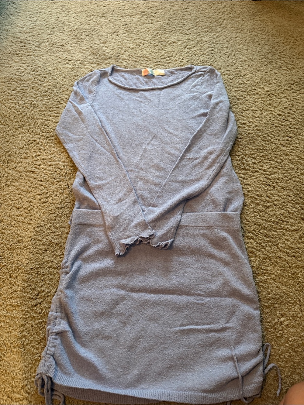 Light Lavender Knit Sweater Dress
